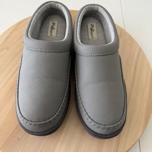 My Slippers Leather Slippers Lined Gray Women's Size 10 Fast Shipping